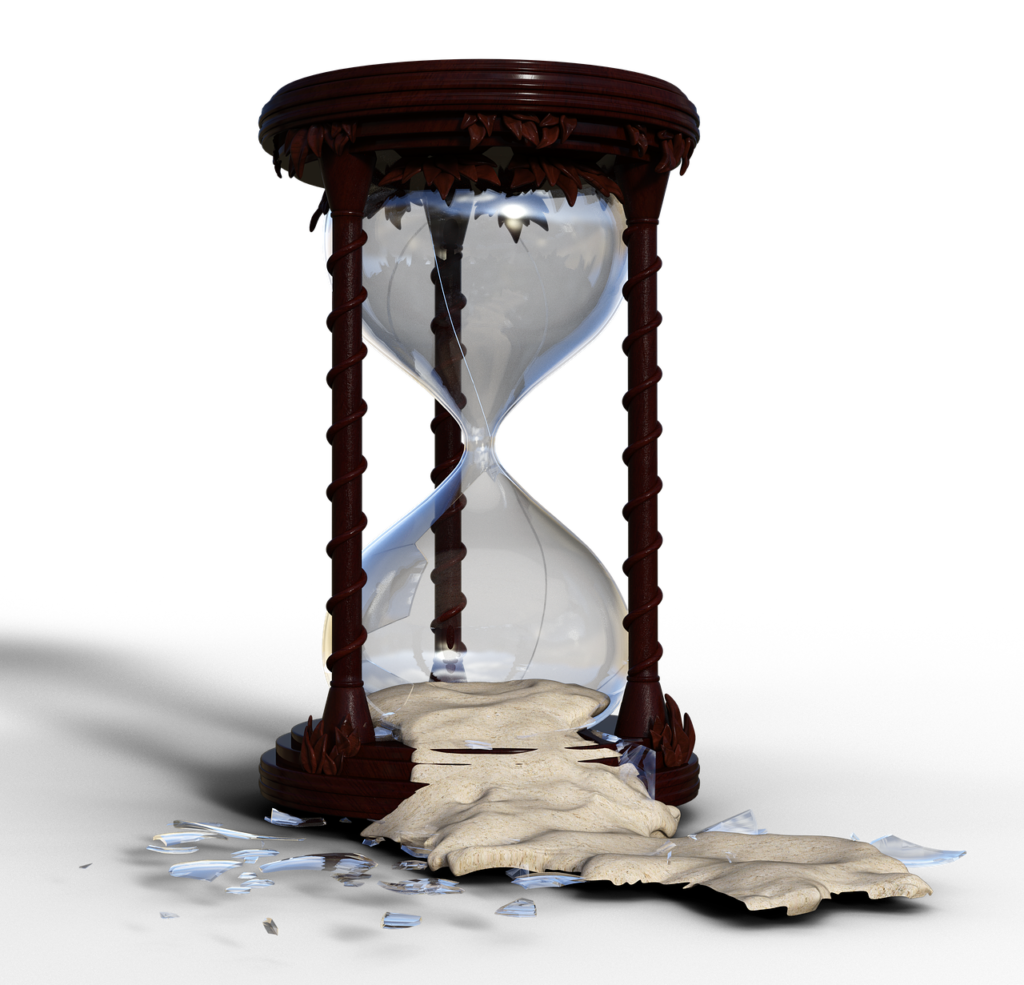 hourglass, flow of time,